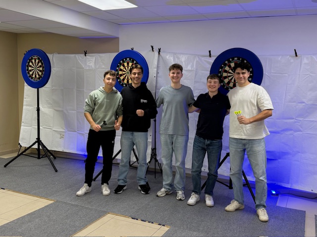 Dartscheibe im Vereinsraum